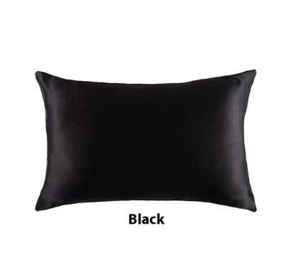 Maricel Long Pillowcases Black / 51x76cm Silk Pillowcase 19 M Invisible Zipper Double-sided