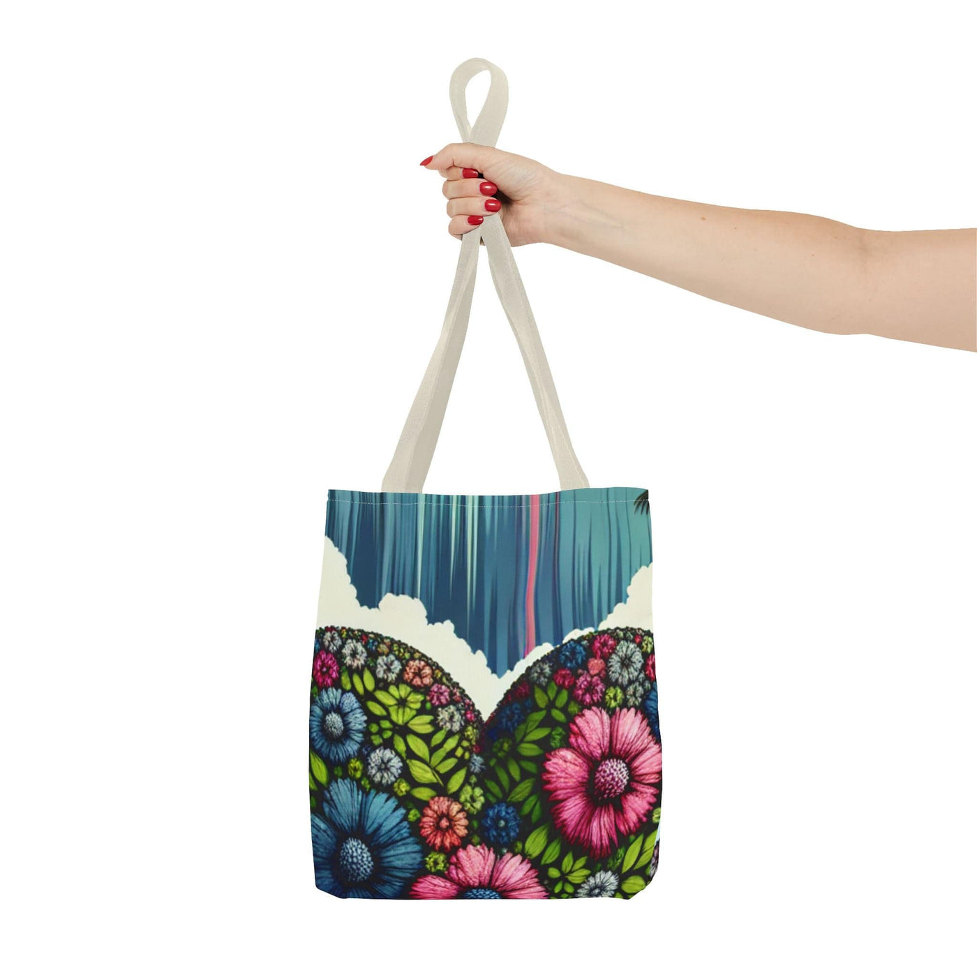 Printify Bags Floral Tote Bag