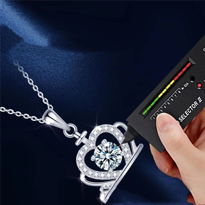 Fashion Simple Crown Diamond Necklace Clavicle Chain