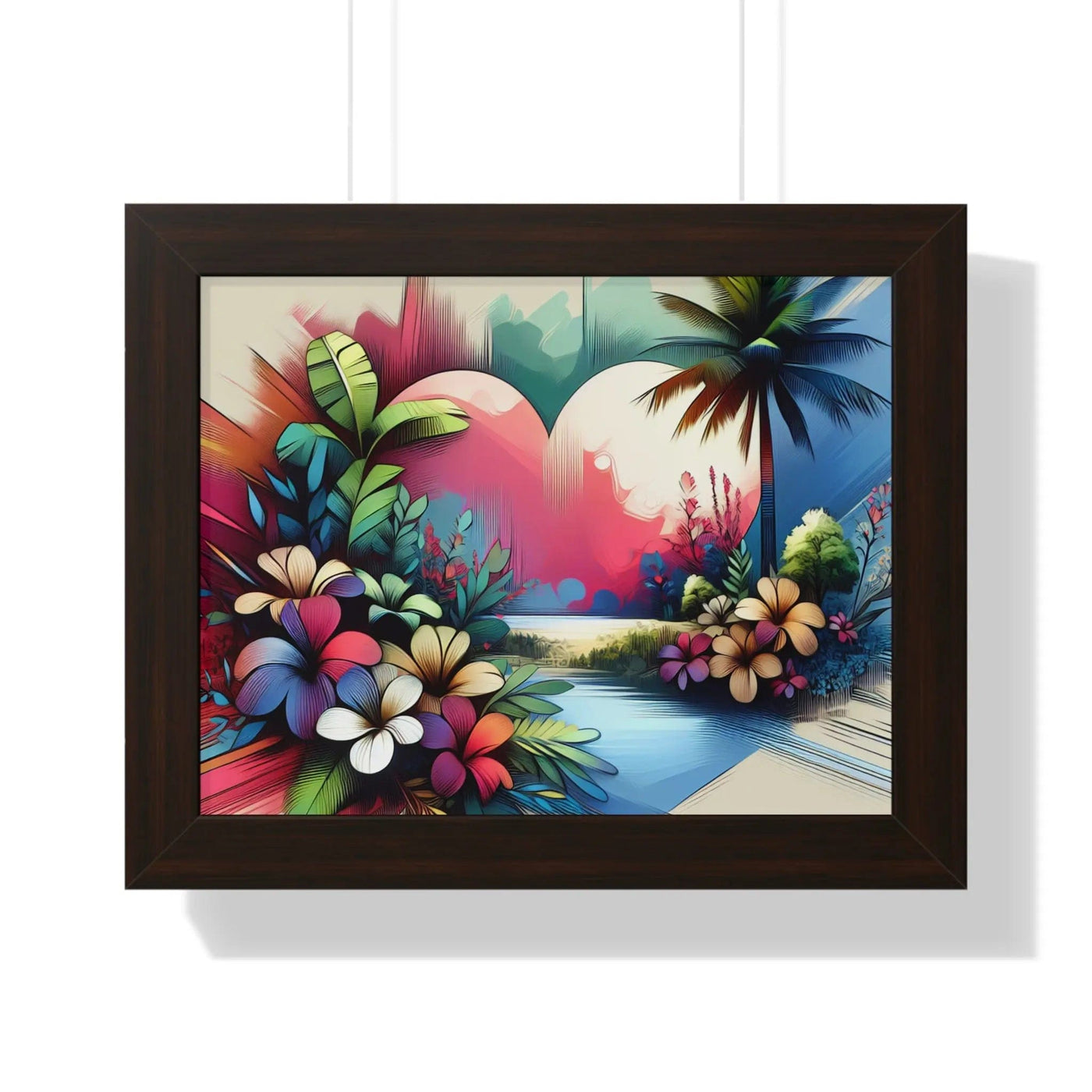 Printify Poster 14″ x 11″ / Walnut Valentines Framed Horizontal Poster