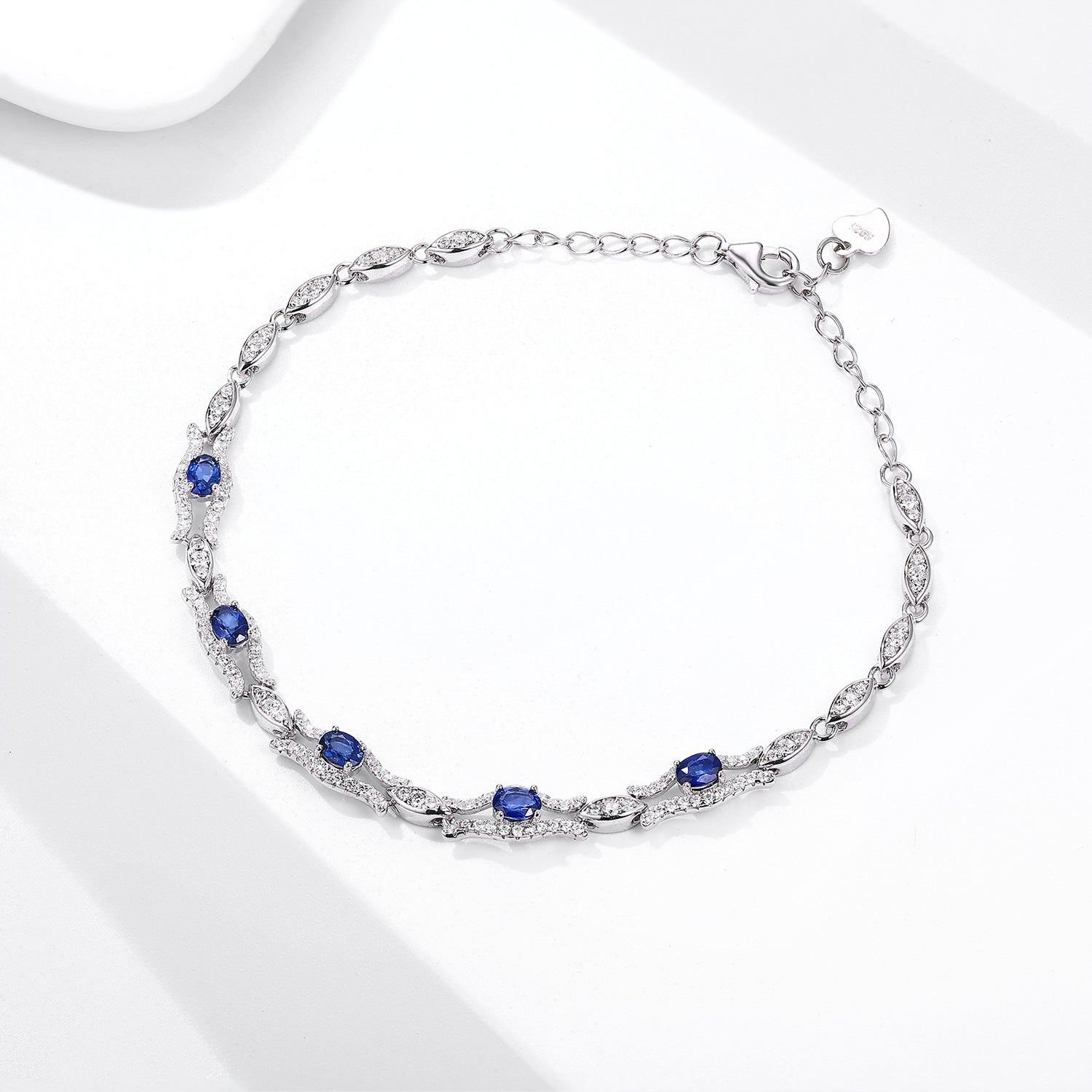 Lunaria Sapphire Bracelet – S925 Sterling Silver