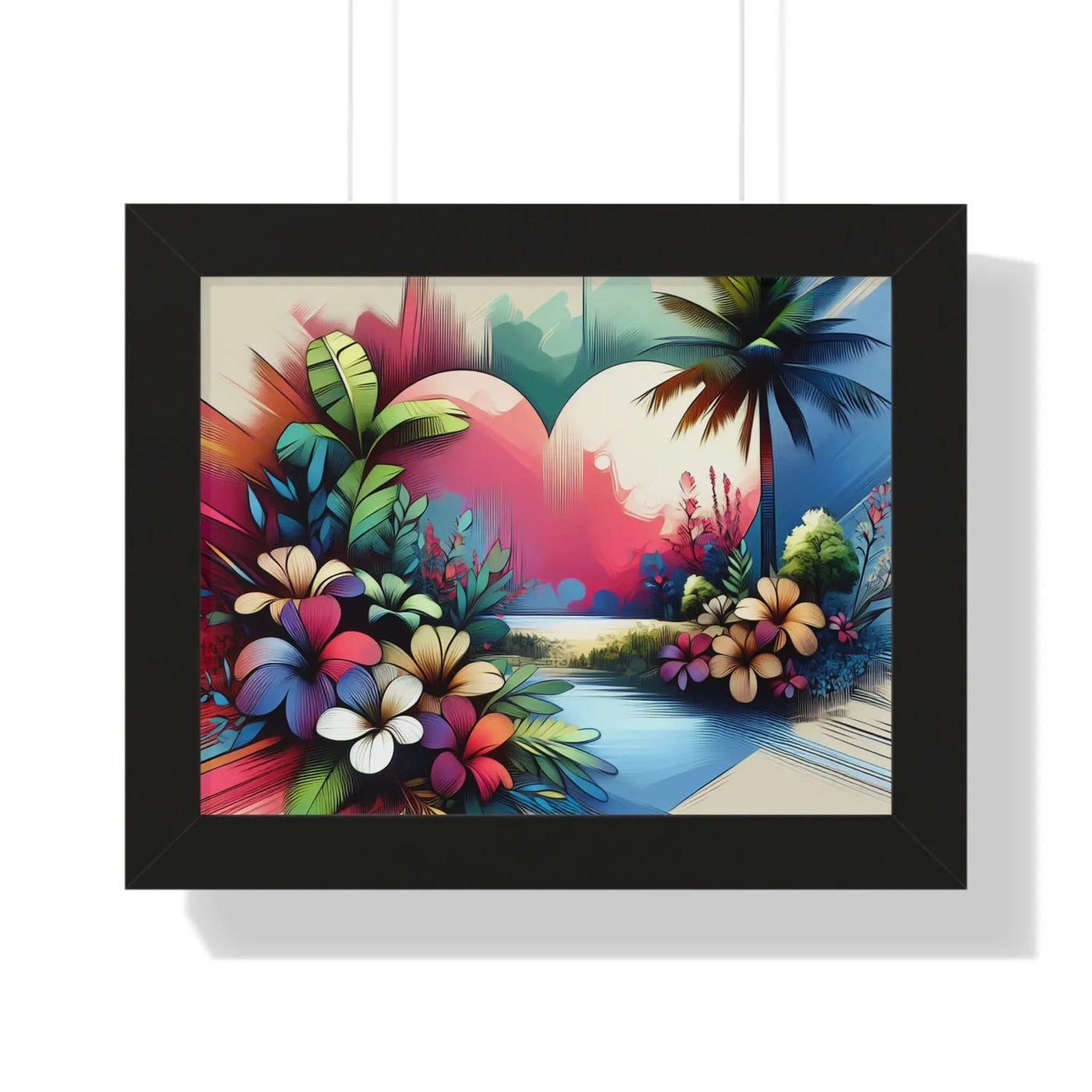 Printify Poster 14″ x 11″ / Black Valentines Framed Horizontal Poster