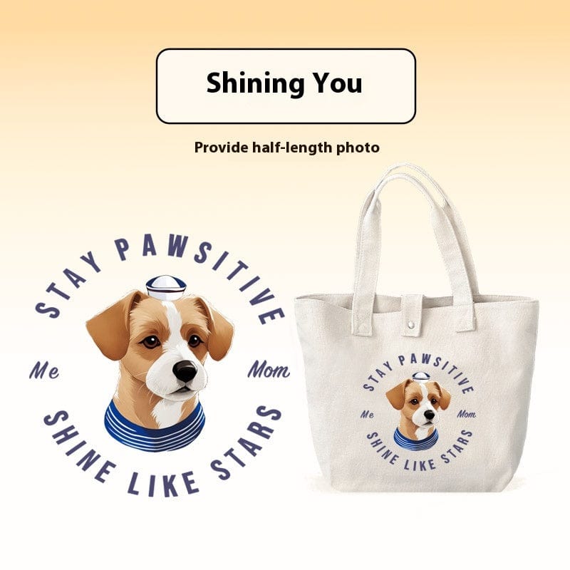 Maricel Long Shining you Pet Custom Canvas Bag Pure Cotton