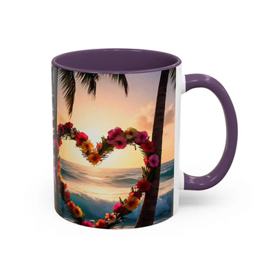 Printify Mug Mug Heart Floral Design Accent Coffee Mug (11, 15oz)