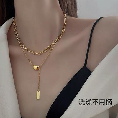 Beautiful Ring Buckle Lentil Pea Necklace