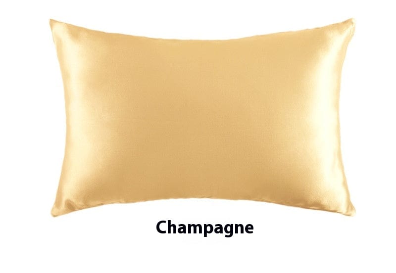 Maricel Long Pillowcases Champagne / 51x76cm Silk Pillowcase 19 M Invisible Zipper Double-sided