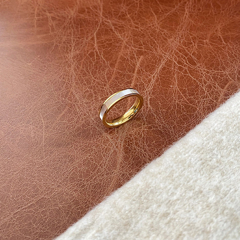 Elegant Mother-of-Pearl Inlay Ring for Women