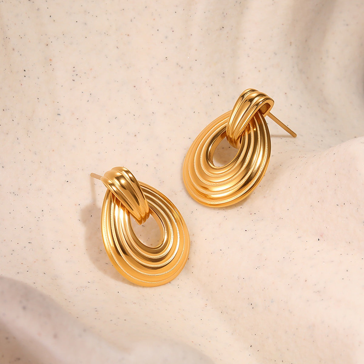 Ring Texture Earrings Non-fading