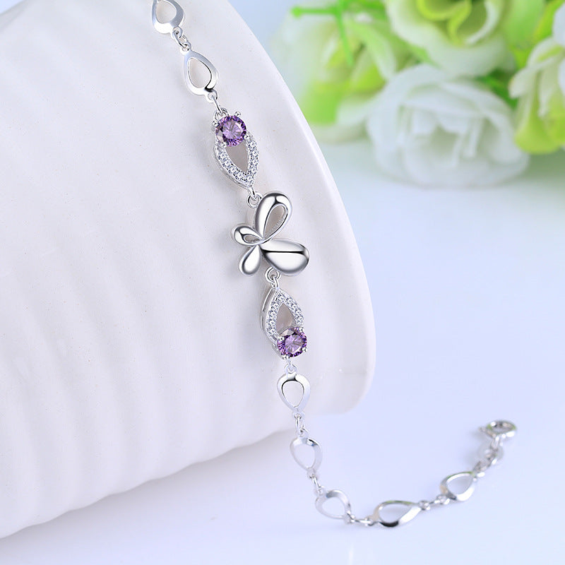 Butterfly Love Flower Bracelet