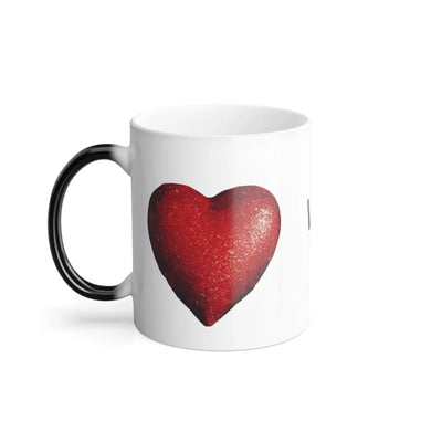 Printify Mug 11oz Color Changing Mugs, Heart Design