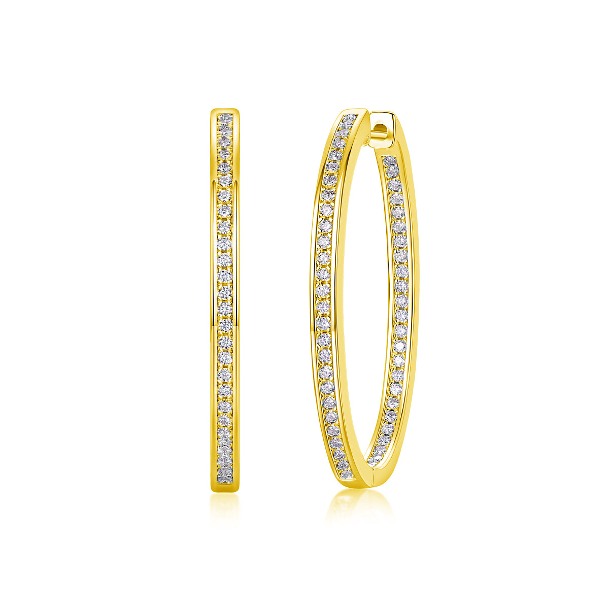 Top-Quality Moissanite Stud Earrings – S925 Sterling Silver, Platinum-Plated, Modern Light Luxury Design