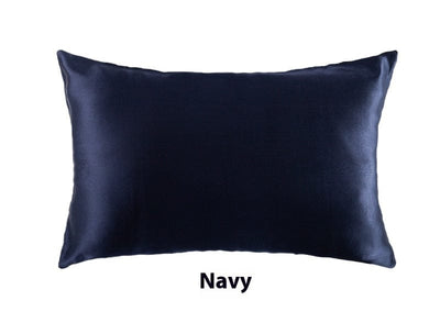 Maricel Long Pillowcases Navy Blue / 51x76cm Silk Pillowcase 19 M Invisible Zipper Double-sided