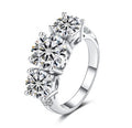 Color Moissanite Silver Ring
