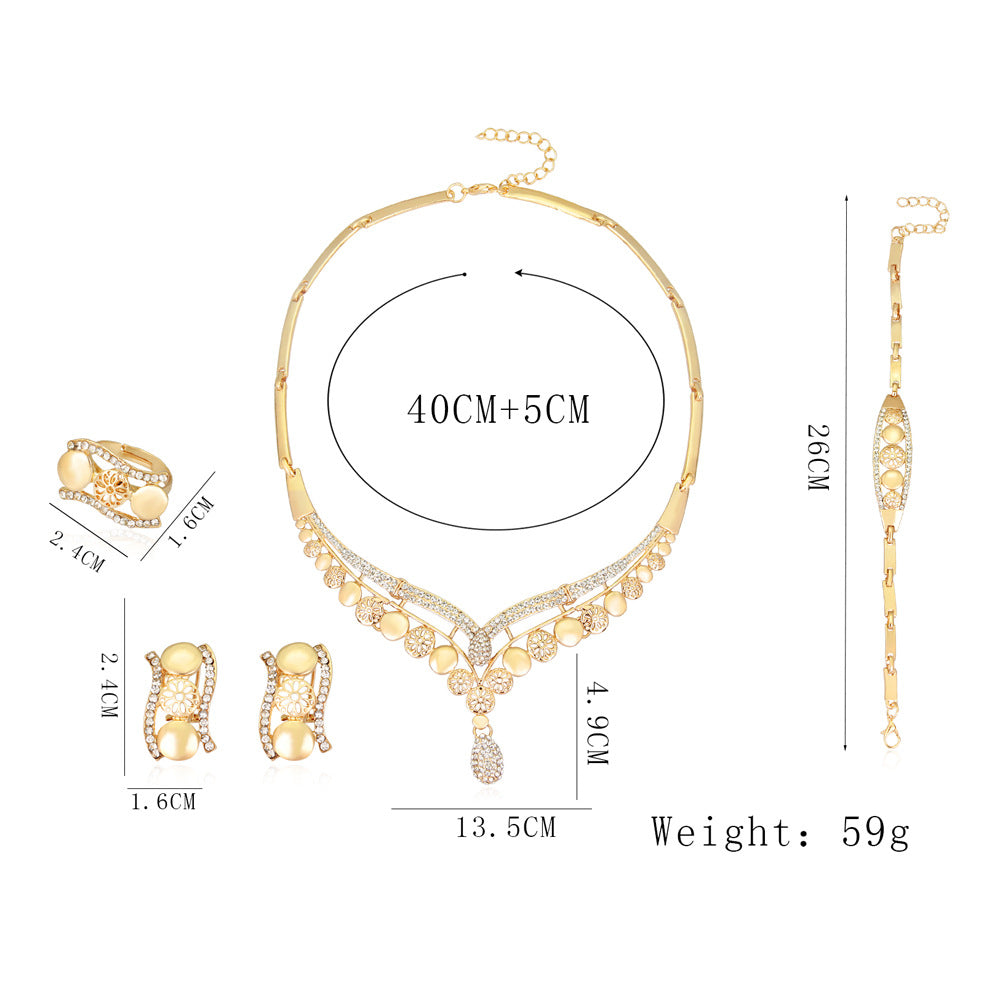 Valencia Gold Statement Bridal Set
