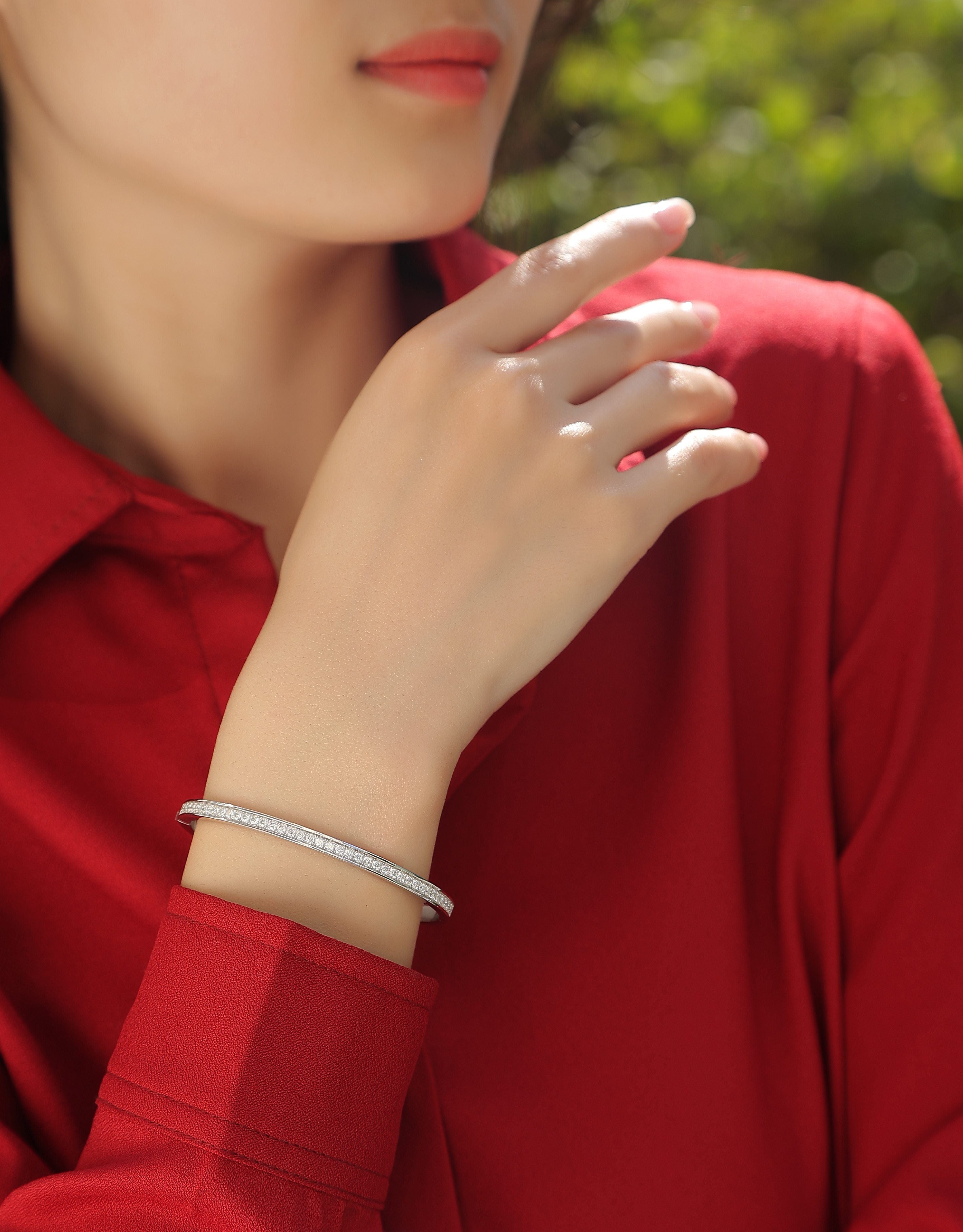 Token of Love Moissanite Bangle