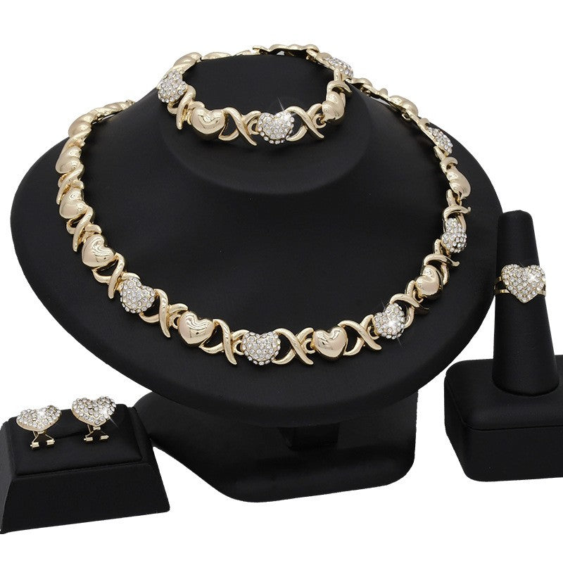 Aurelie Heart Jewelry Set – 18K Gold Plated