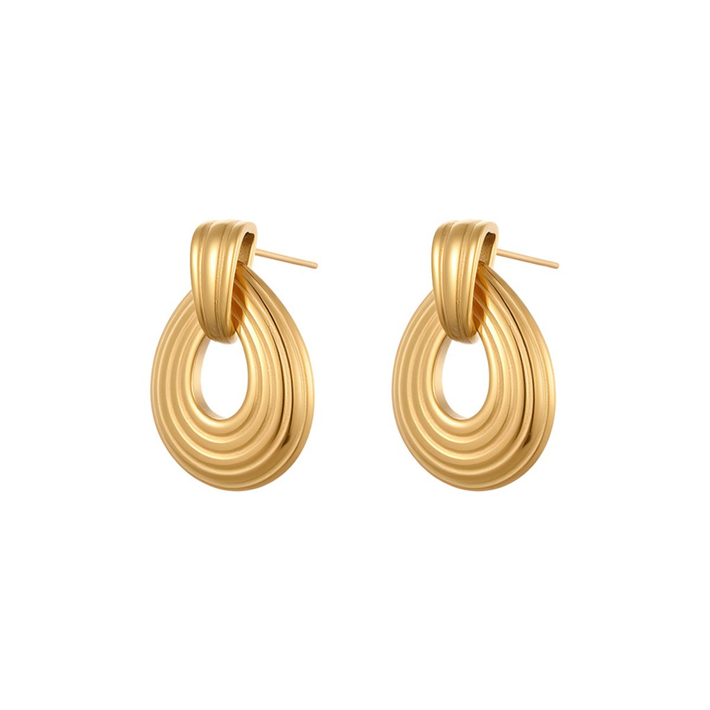 Ring Texture Earrings Non-fading