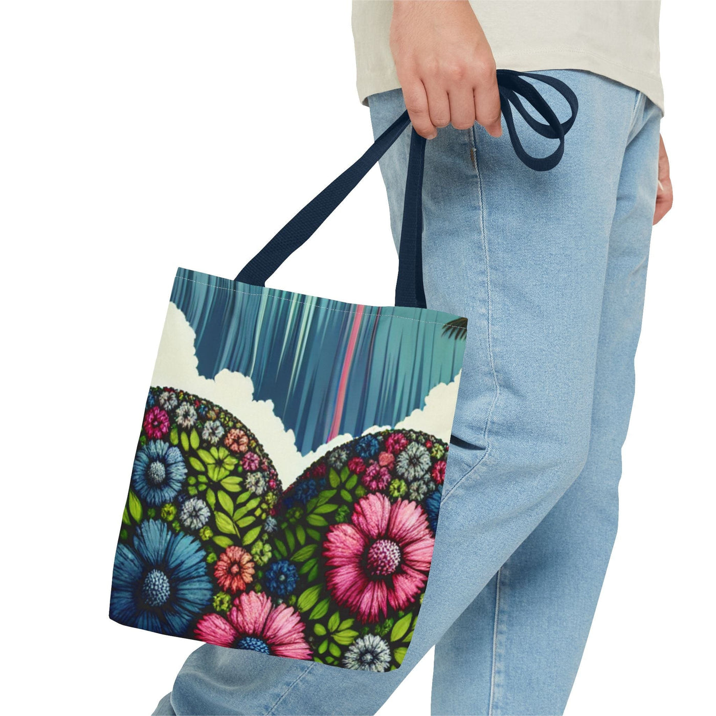 Printify Bags Floral Tote Bag