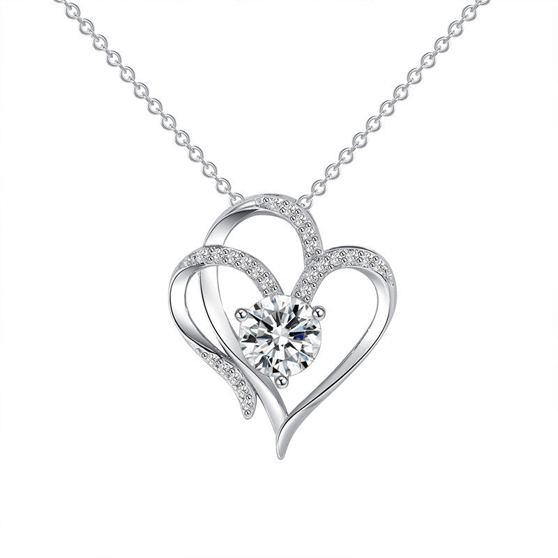 Elegant Heart Pendant Necklace – 925 Sterling Silver
