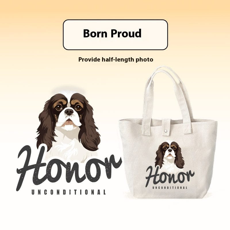 Maricel Long Born proud Pet Custom Canvas Bag Pure Cotton