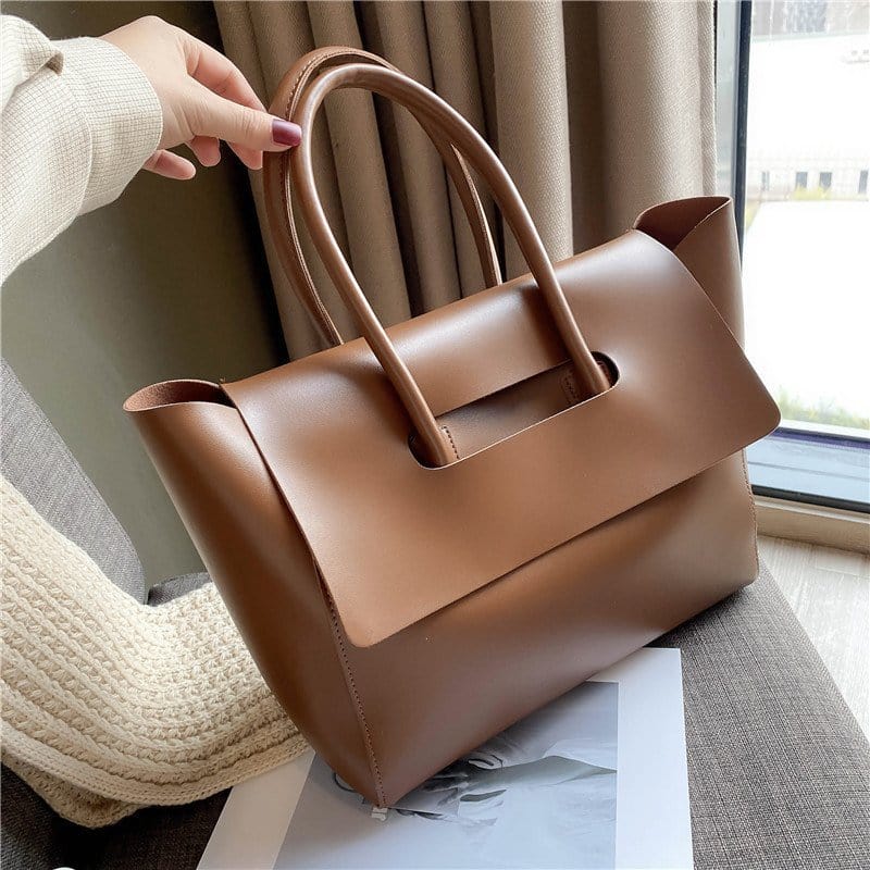 Maricel Long Brown Large Capacity Bag Women's Tote Shoulder Bag