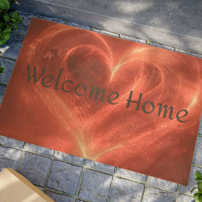 Printify Home Decor 24" x 16" Doormat - Welcome Home Heart Design