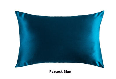 Maricel Long Pillowcases Peacock Blue / 51x76cm Silk Pillowcase 19 M Invisible Zipper Double-sided