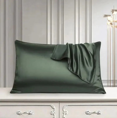 Maricel Long Olive green / 1PCS Silk Pillow Case Pure Silk Pillowcase Real Silk Pillowcase Natural Silk Pillowcase