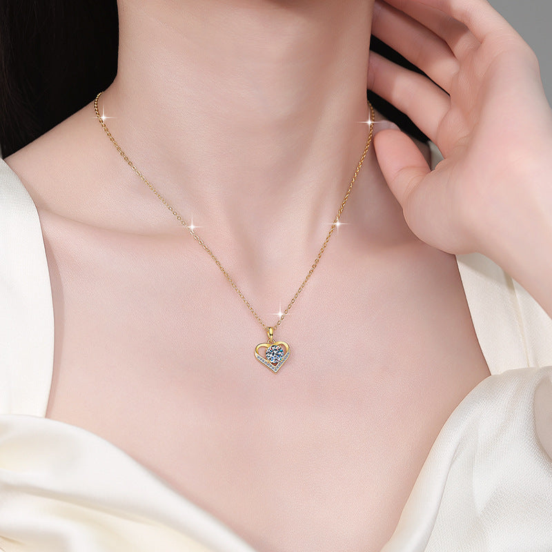 D-Color Moissanite Chanel-Style Necklace | 18K Gold Plated 925 Sterling Silver