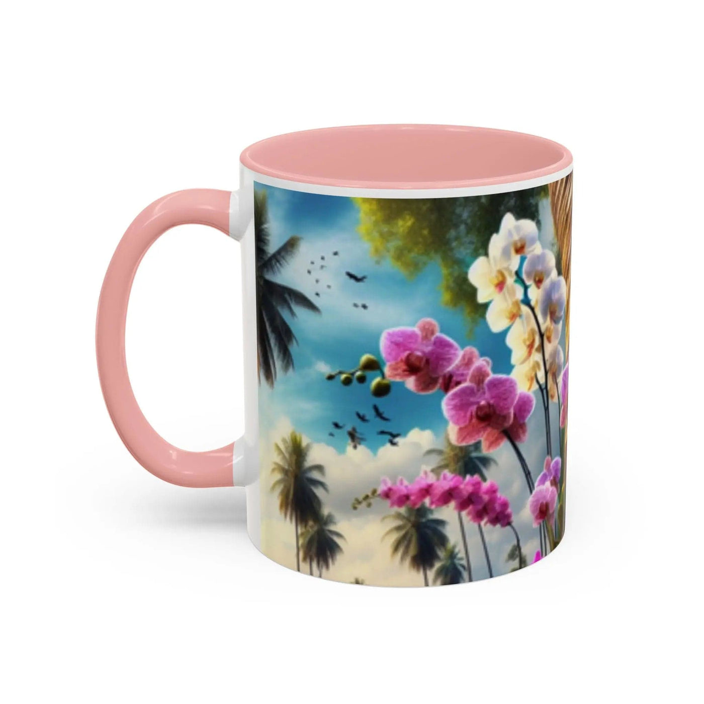 Printify Mug Mug Heart Floral Design Accent Coffee Mug (11, 15oz)