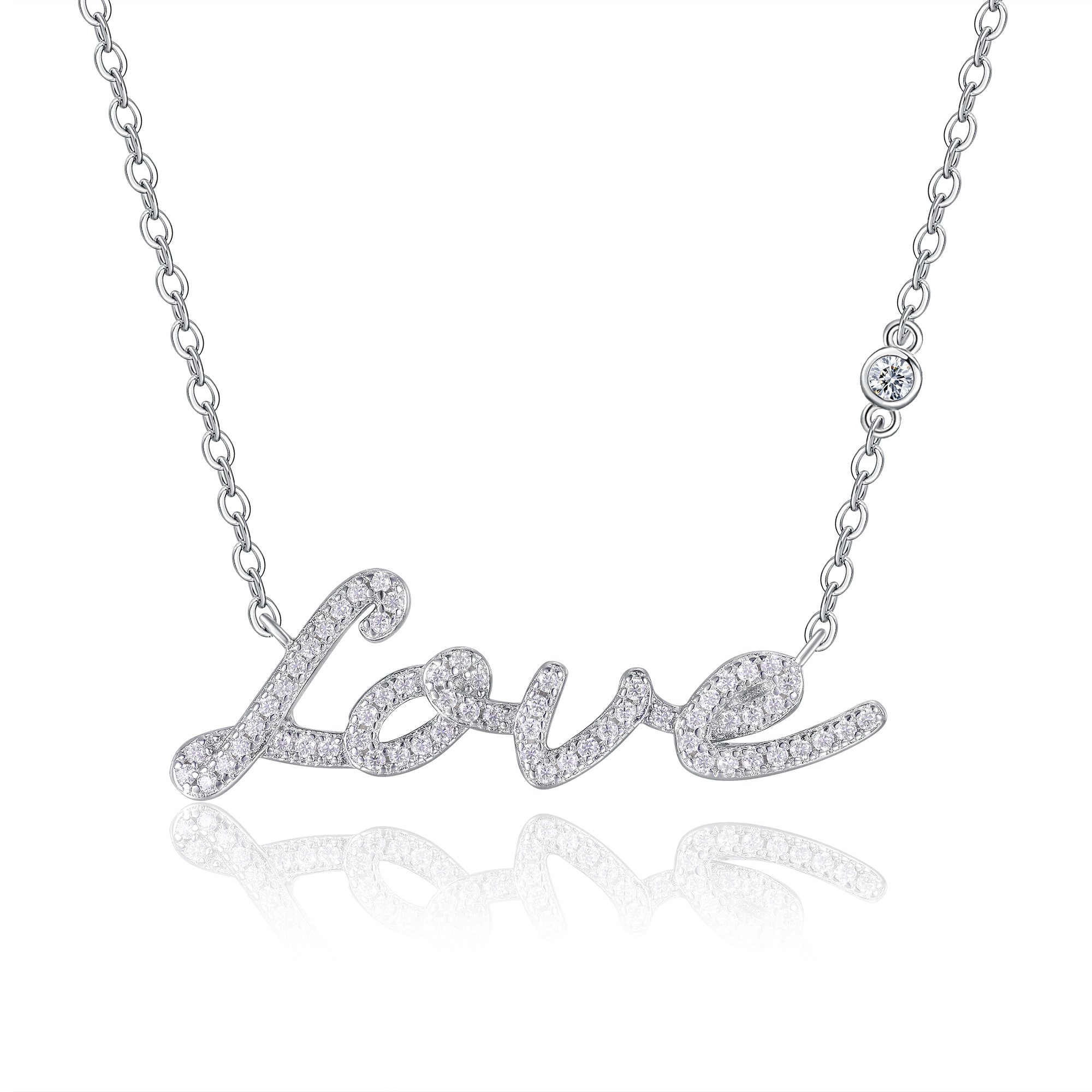 Moissanite “Love” Necklace – S925 Sterling Silver