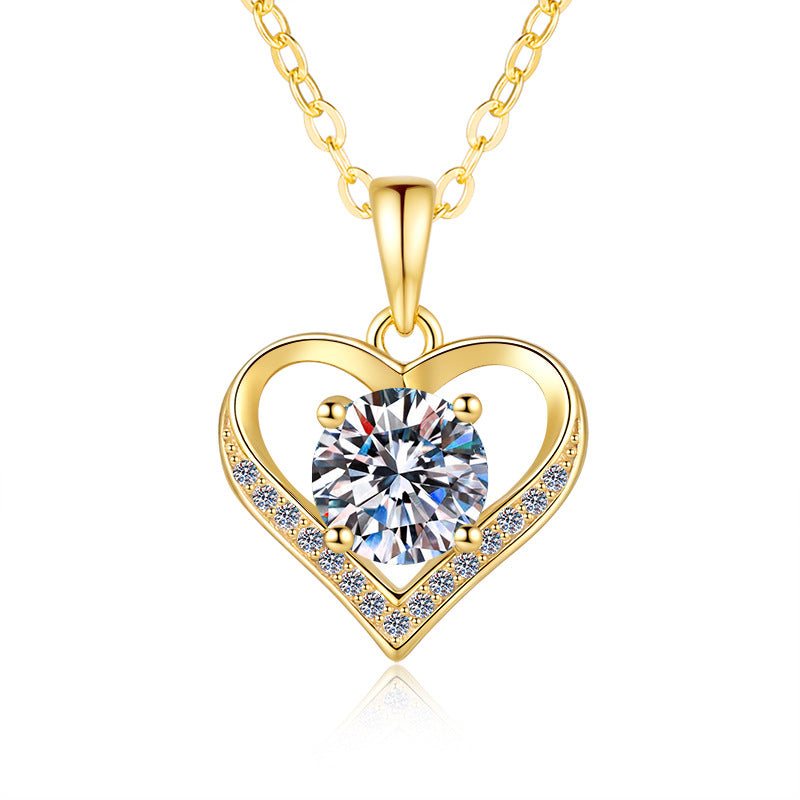 D-Color Moissanite Chanel-Style Necklace | 18K Gold Plated 925 Sterling Silver