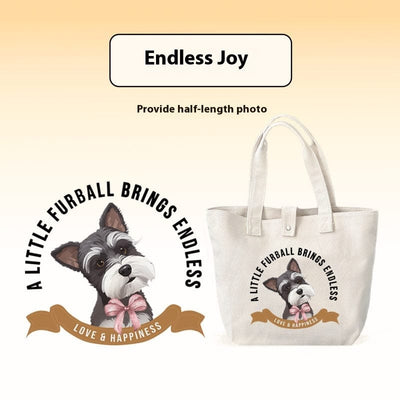 Maricel Long Endless joy Pet Custom Canvas Bag Pure Cotton