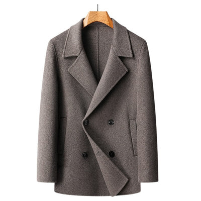 Maricel Long Camel / 170 M Men’s Double-faced Woolen Goods Wool Overcoat Short Double Breasted Coat