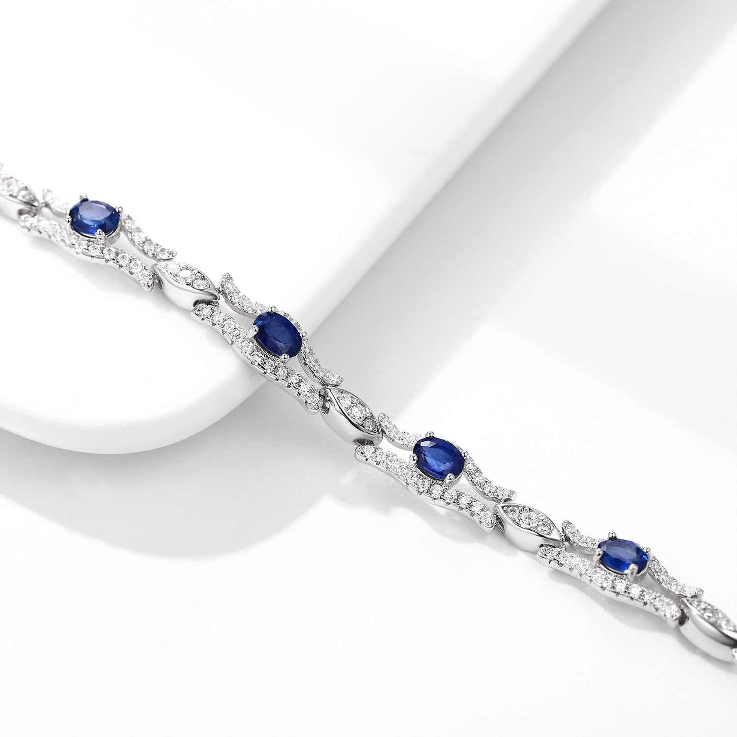 Lunaria Sapphire Bracelet – S925 Sterling Silver