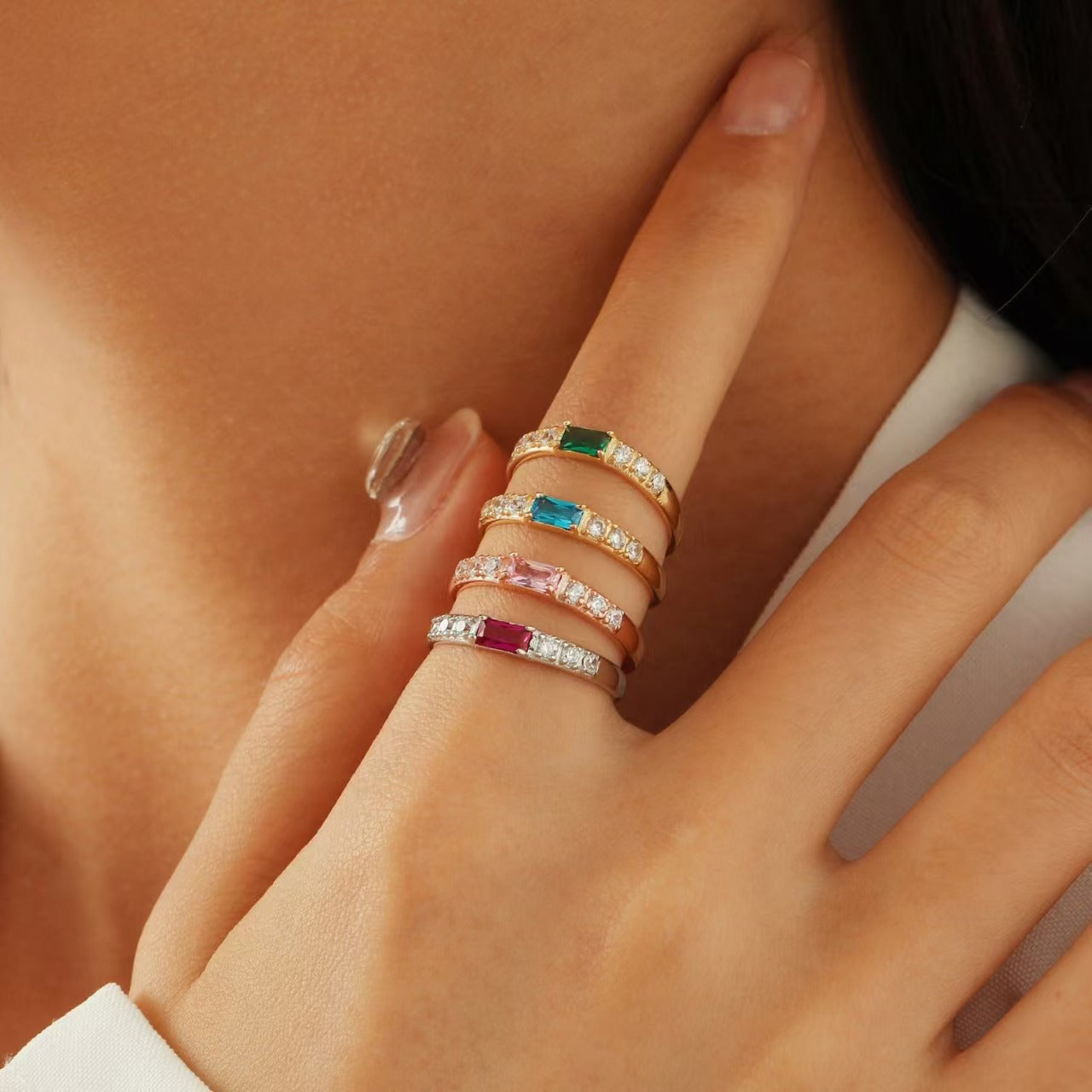 Personalized Birthstone Ring with Custom Engraving | Sentimental & Friendship Keepsake Ring