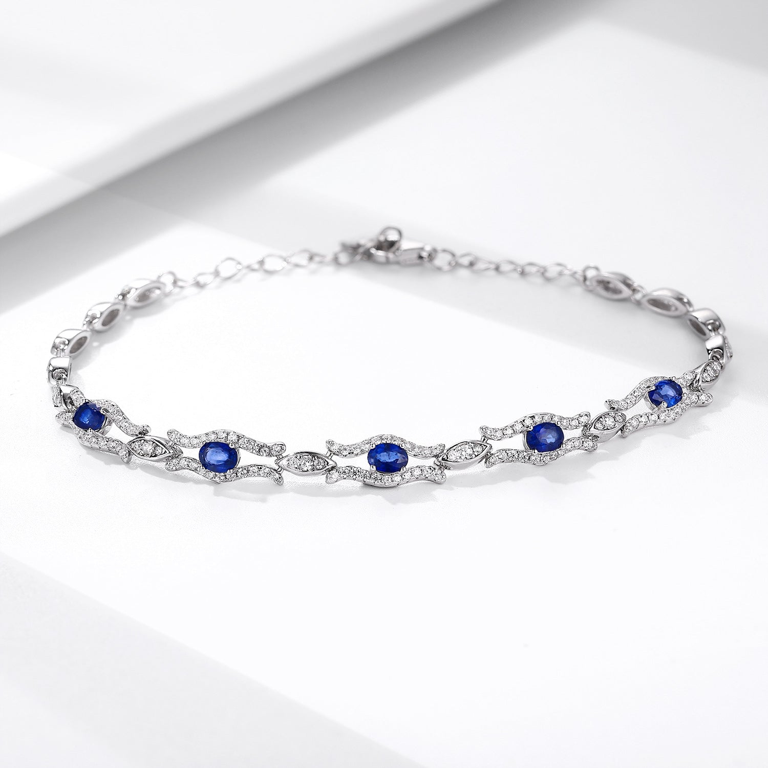 Lunaria Sapphire Bracelet – S925 Sterling Silver