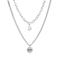 Double Layered Love Letter Clavicle Chain Titanium Steel Necklace