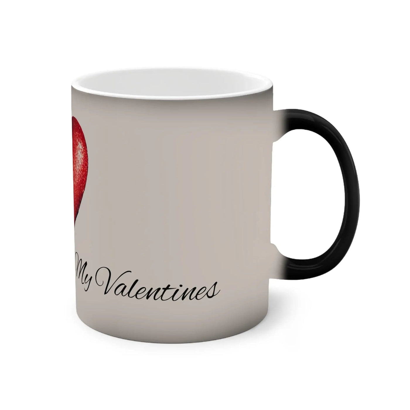 Printify Mug 11oz / Black / Glossy Mug - Color-Changing 11oz - Forever and Always My Valentines