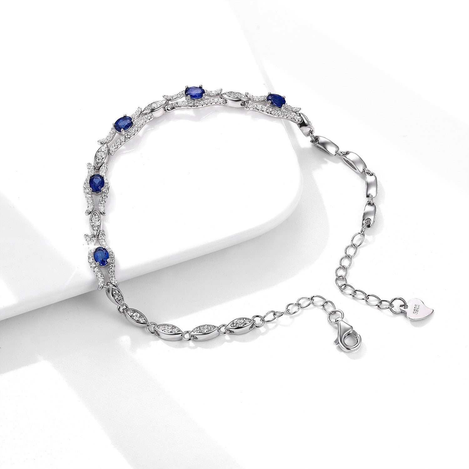 Lunaria Sapphire Bracelet – S925 Sterling Silver