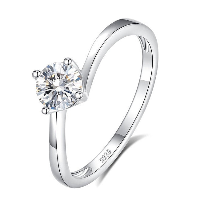 Curved Moissanite Ring