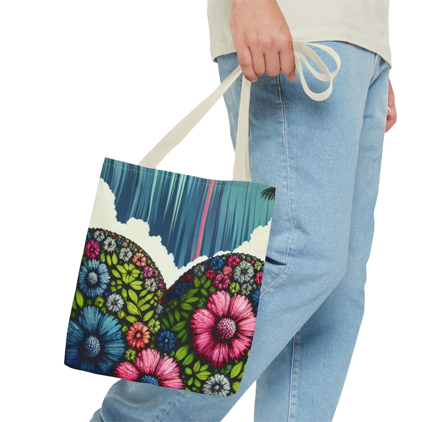 Printify Bags Floral Tote Bag