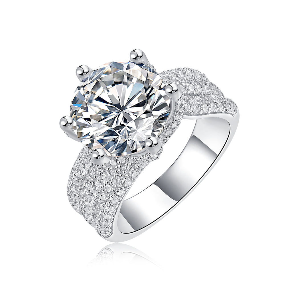 Eternal Vow – 5ct Moissanite Wedding Ring Set (S925 Silver)