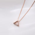 Minimalist Triangle Necklace – 925 Sterling Silver