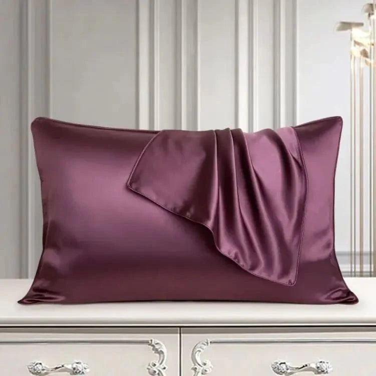 Maricel Long Dark Purple / 1PCS Silk Pillow Case Pure Silk Pillowcase Real Silk Pillowcase Natural Silk Pillowcase