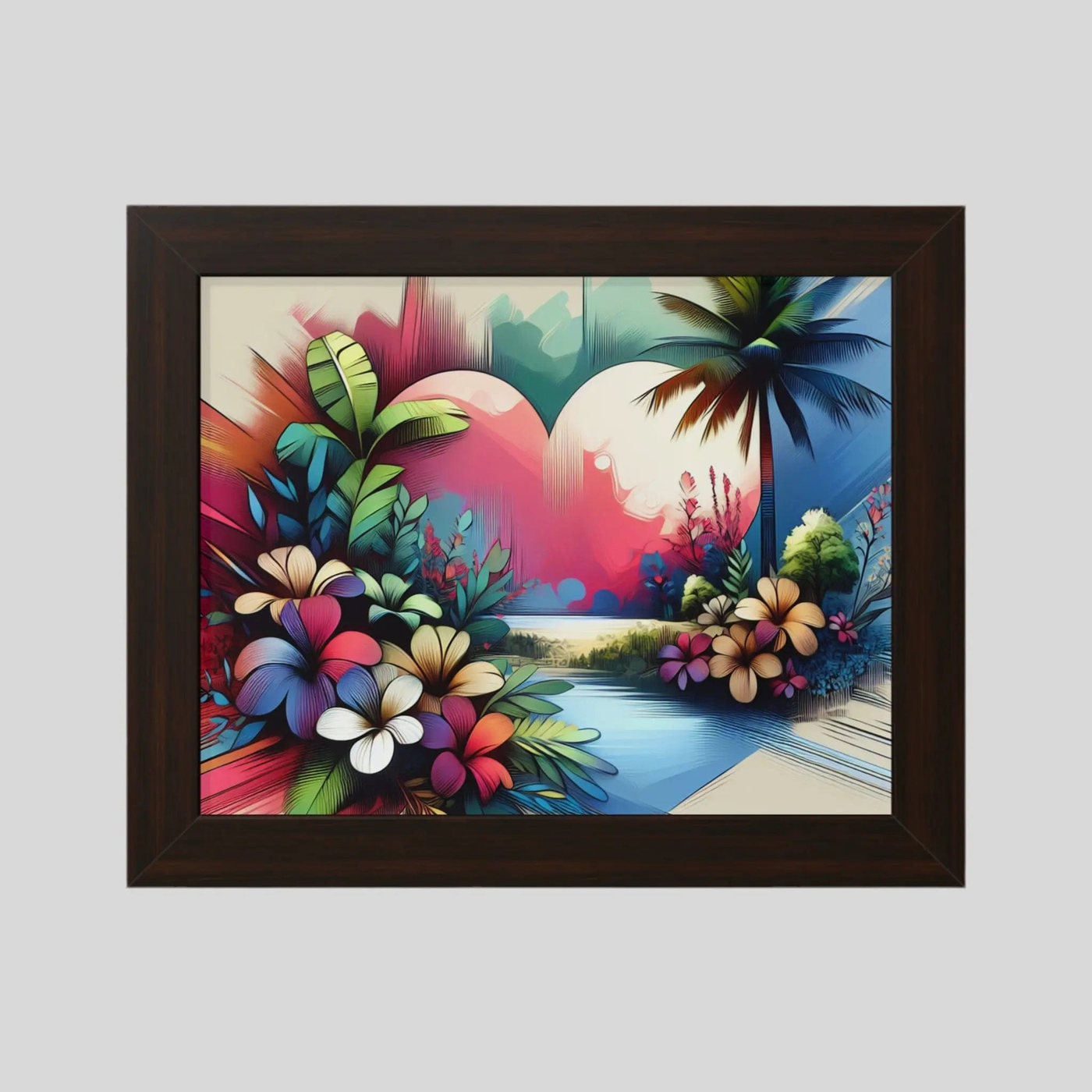 Printify Poster Valentines Framed Horizontal Poster