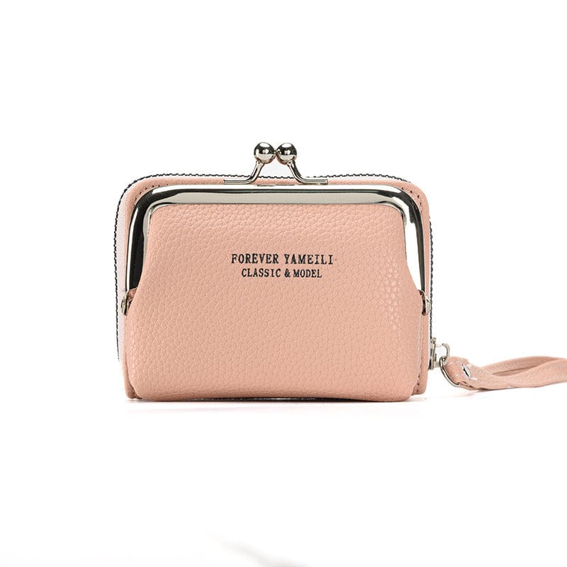 Maricel Long Pink Simple Wallet Women's Short Thin Small Student Wallet