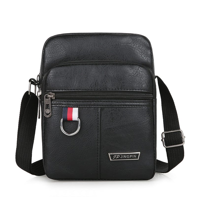 Maricel Long Bags Black Simple Business Messenger Bag Vertical Casual Men