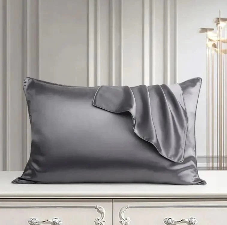 Maricel Long Metal grey / 2PCS Silk Pillow Case Pure Silk Pillowcase Real Silk Pillowcase Natural Silk Pillowcase