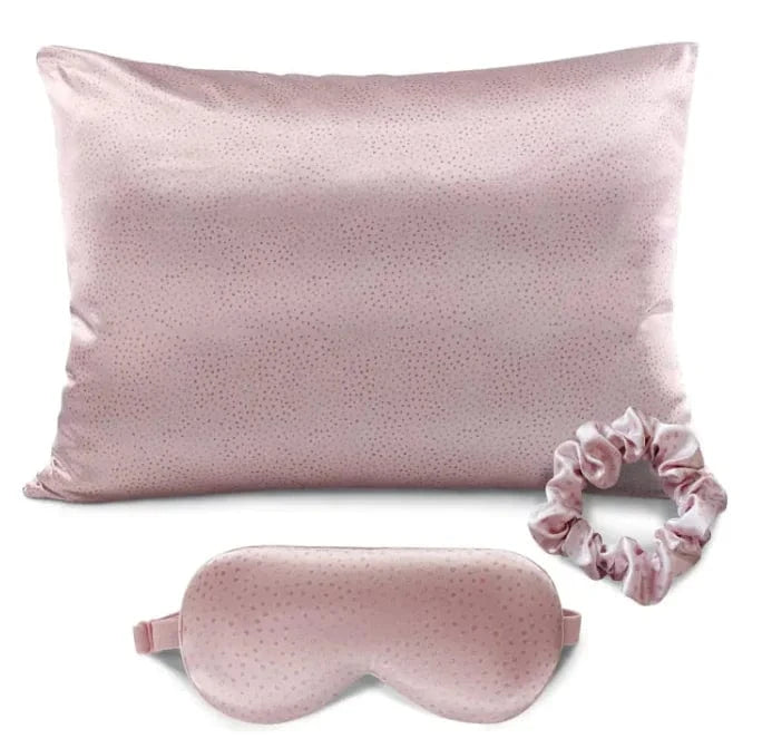 Maricel Long Pink threepiece set / 50x76cm Elegant Silk-Effect Pillowcase